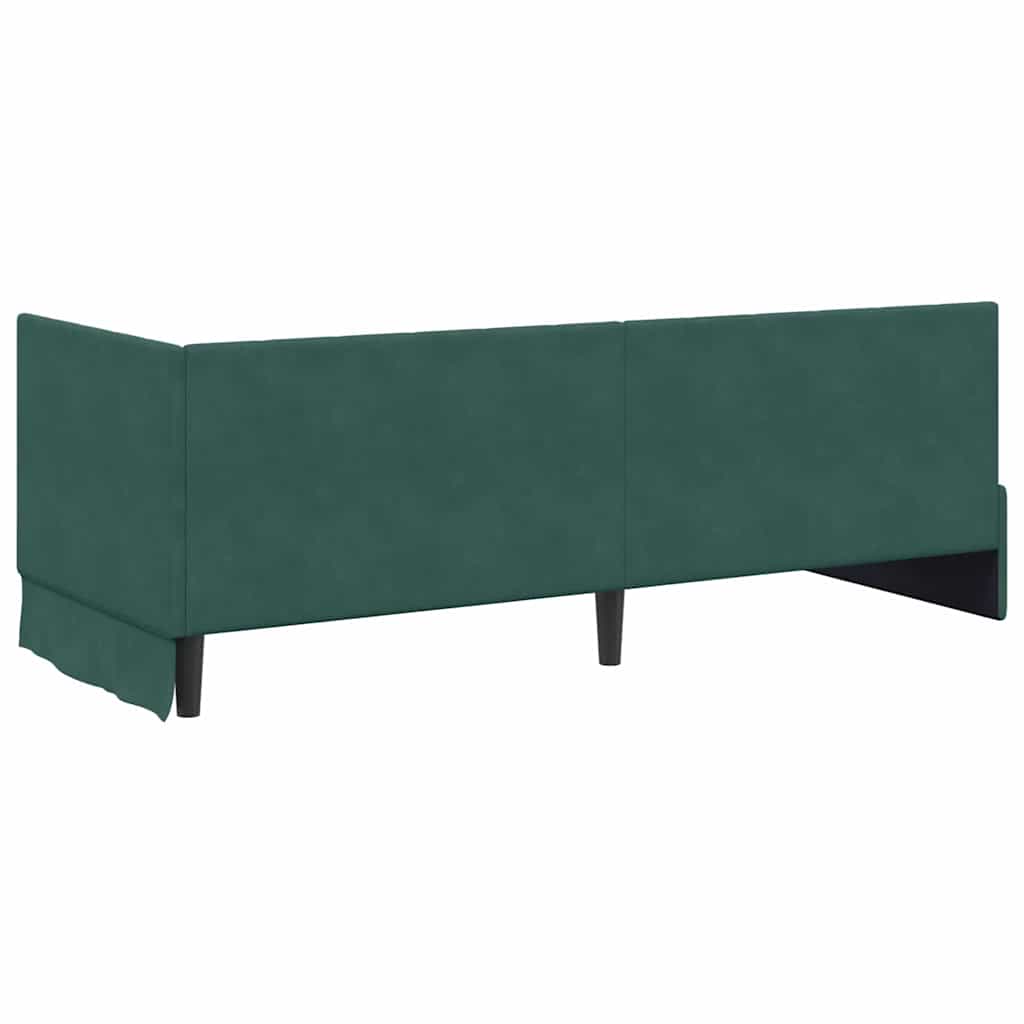 Cadre de lit d'angle Vert foncé 80 cm x 200 cm Velours - XIOS