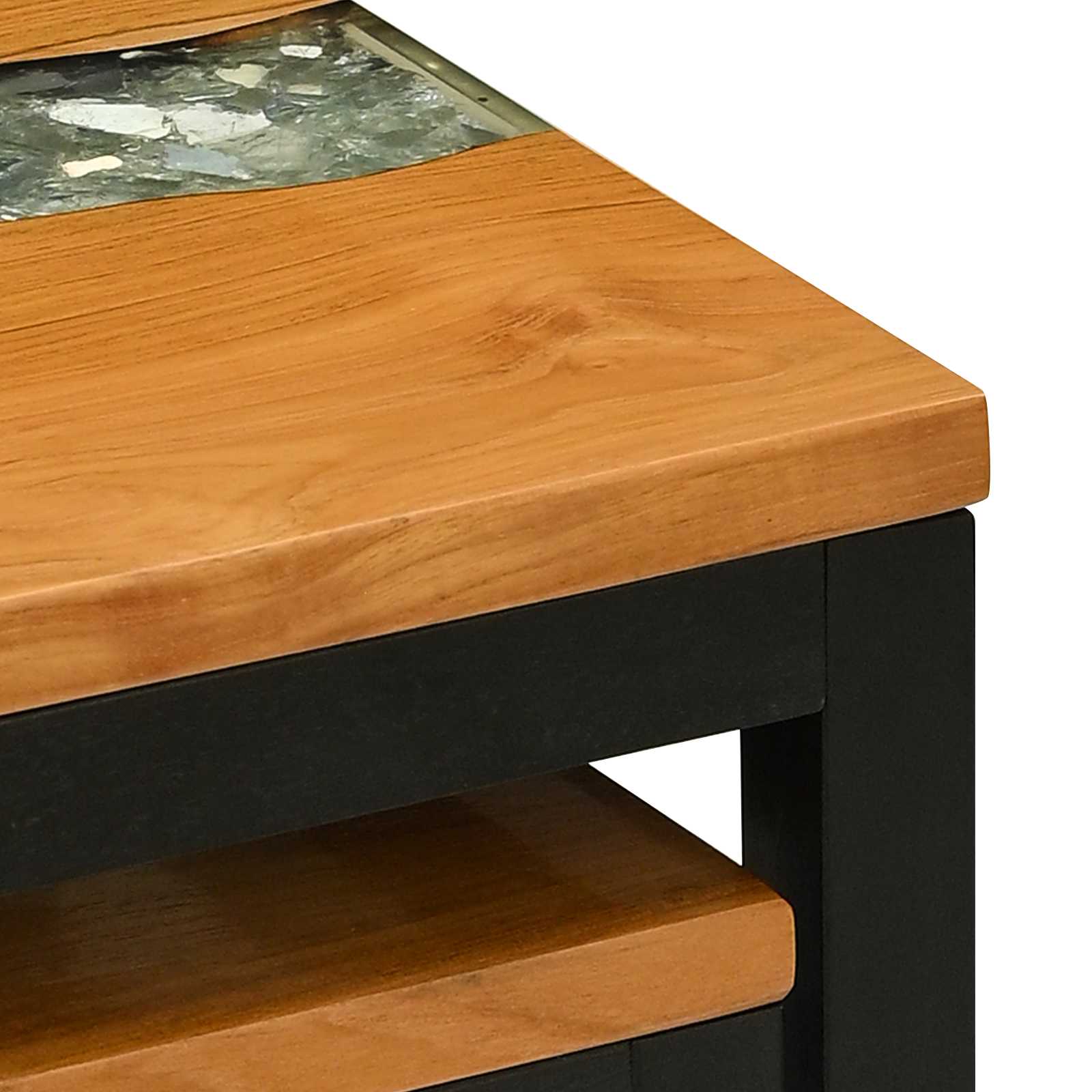 Table gigogne 3 pcs Marron Bois de teck massif - XIOS