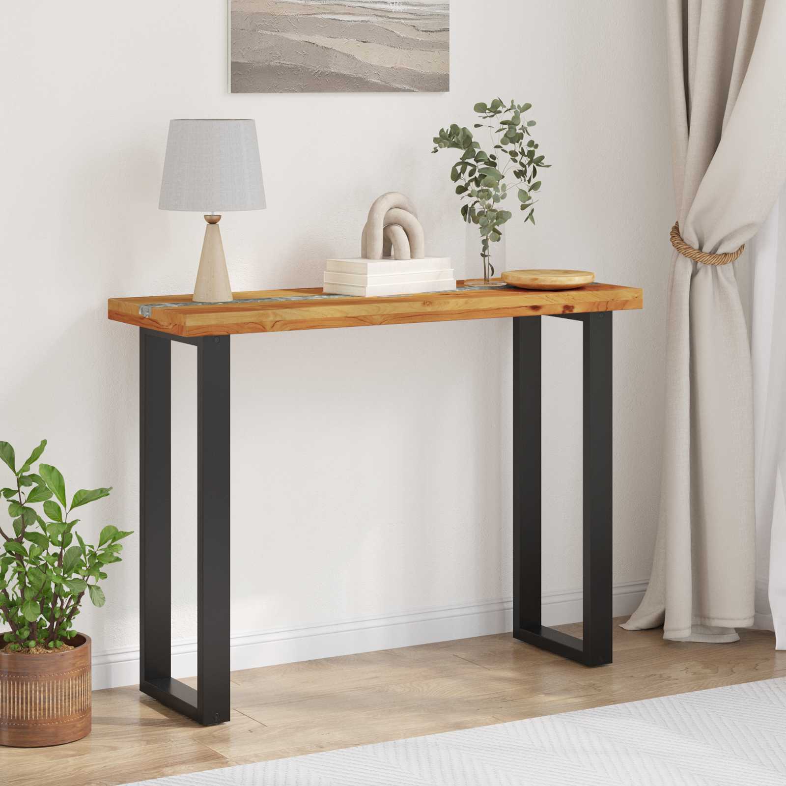 Table console Marron 100 x 35 x 75 cm Bois de teck massif - XIOS