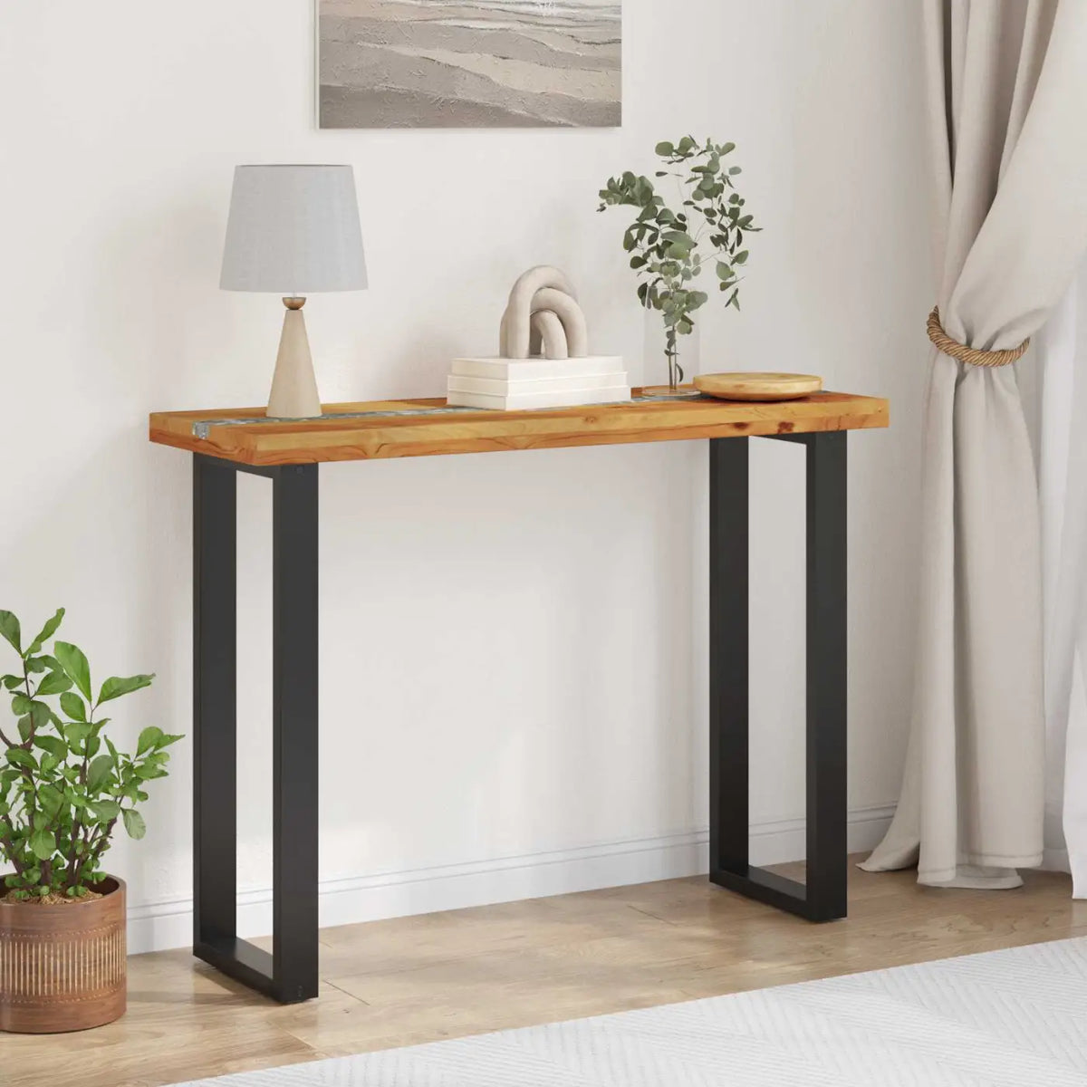 Table console Marron 100 x 35 x 75 cm Bois de teck massif - XIOS