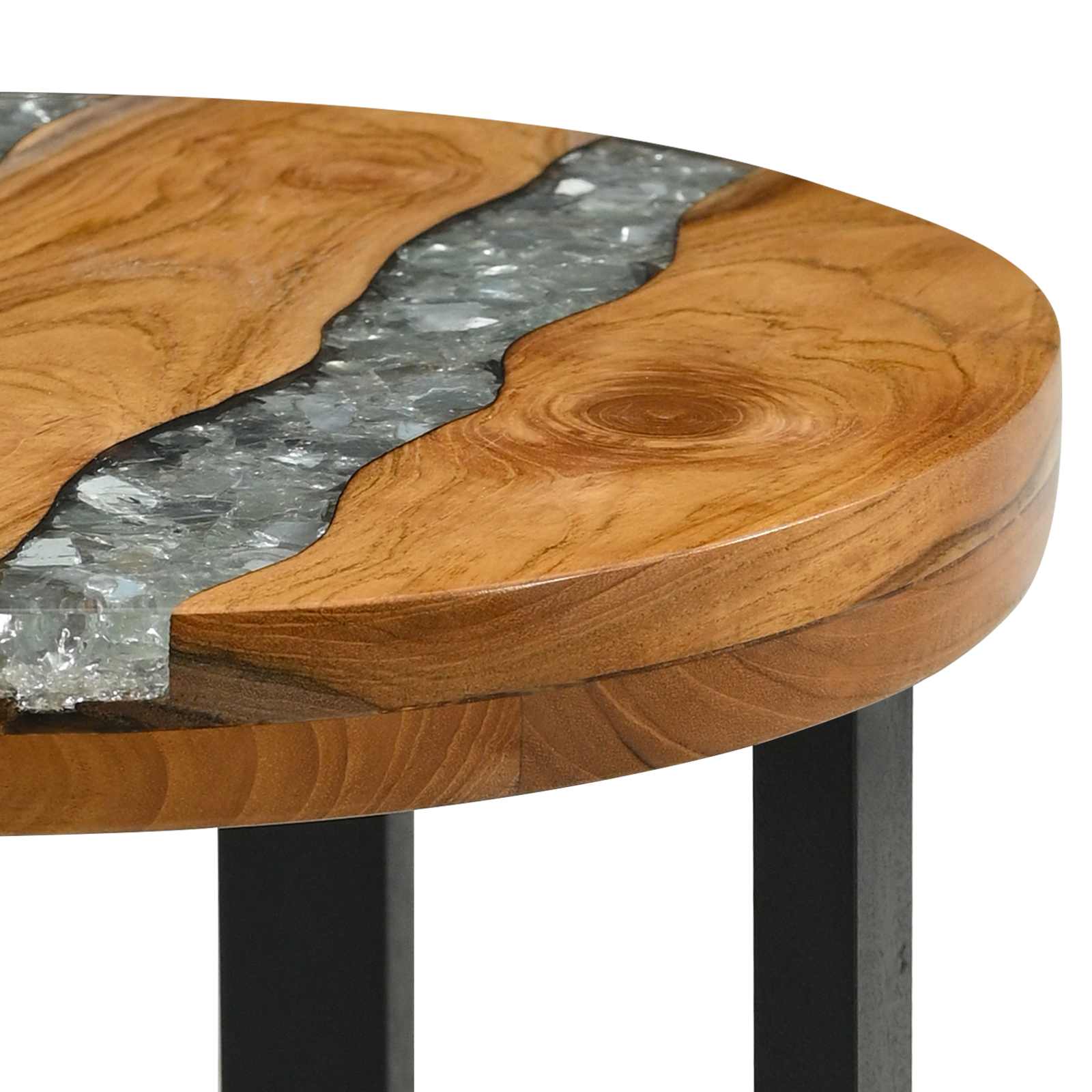 Table basse Marron 40 x 40 x 45 cm Bois de teck massif - XIOS