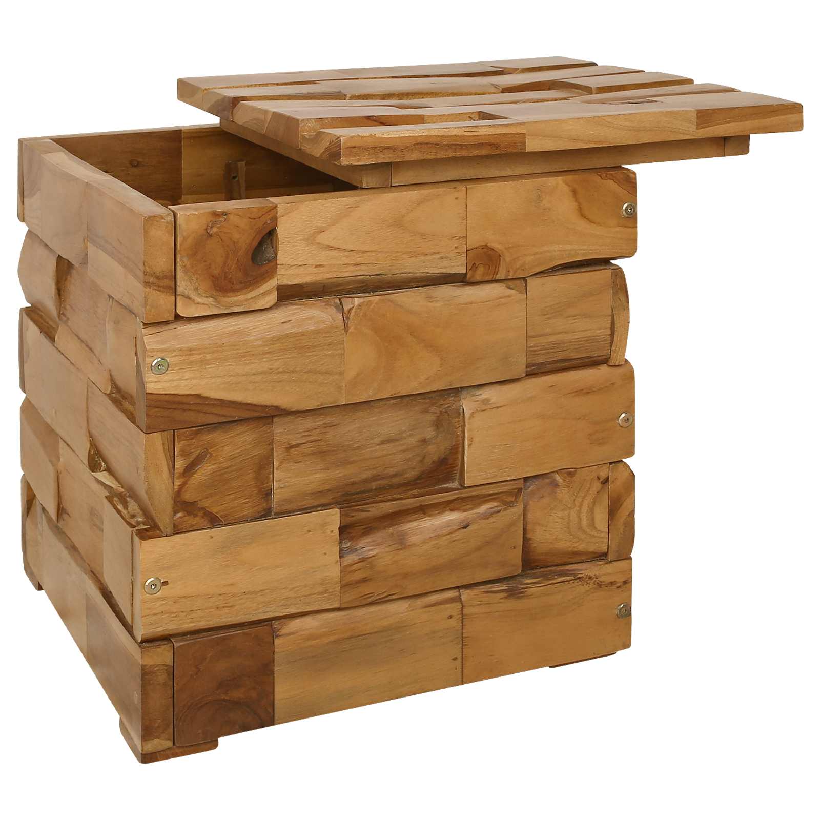 Tabouret de Rangement avec stockage Marron 40,5 x 39,5 x 45 cm - XIOS