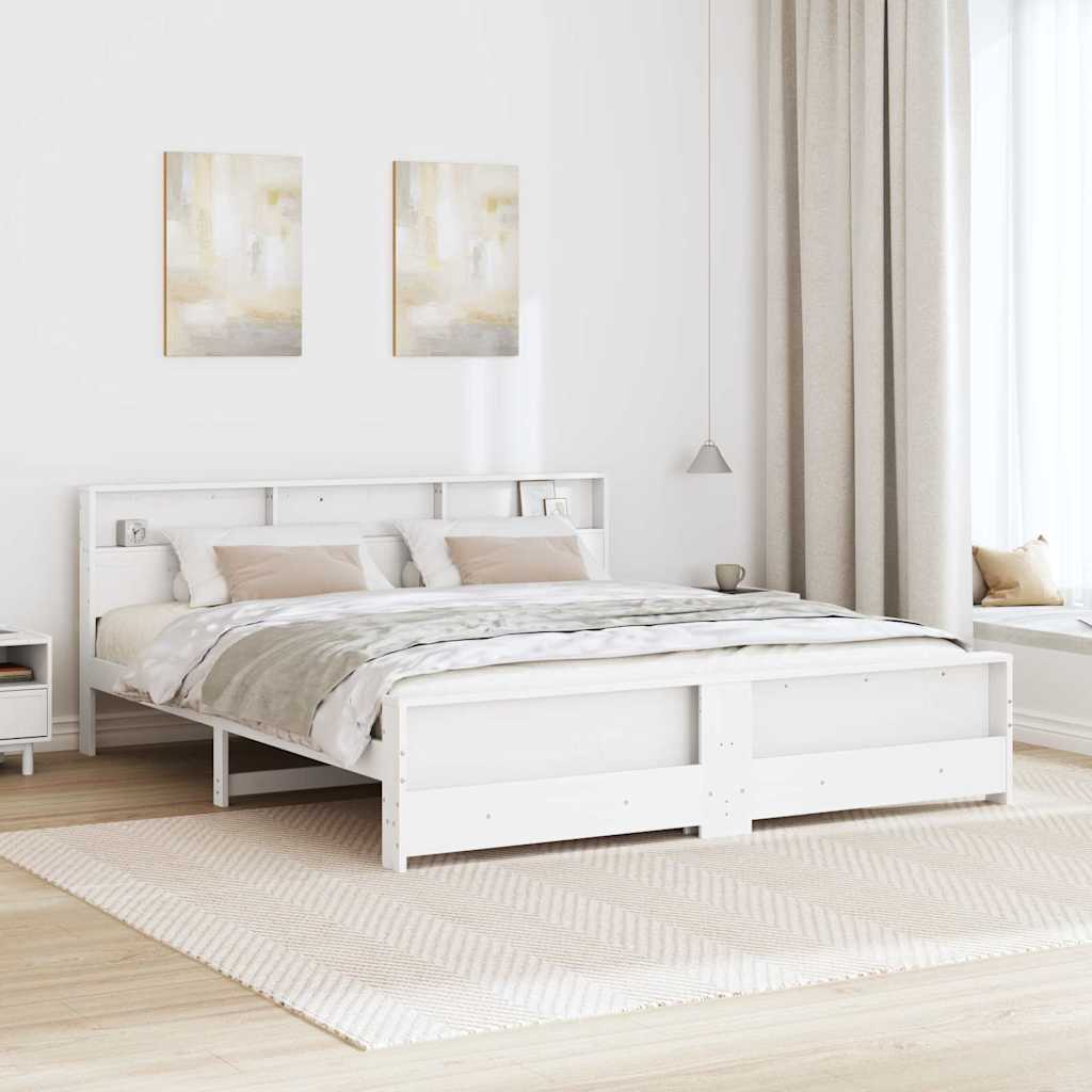 Cadre de lit Blanc 200 x 200 cm Bois d'ingénierie - XIOS