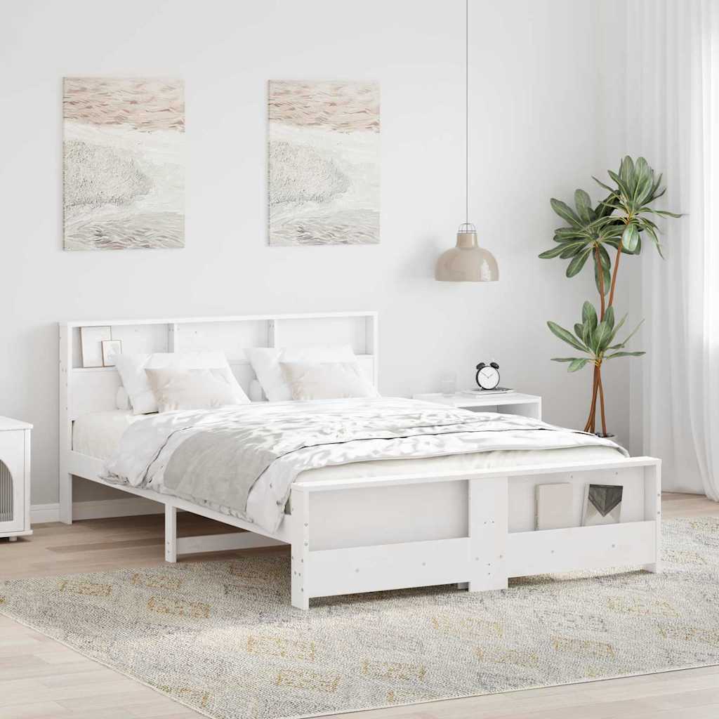 Cadre de lit Blanc 140 x 200 cm Bois d'ingénierie - XIOS