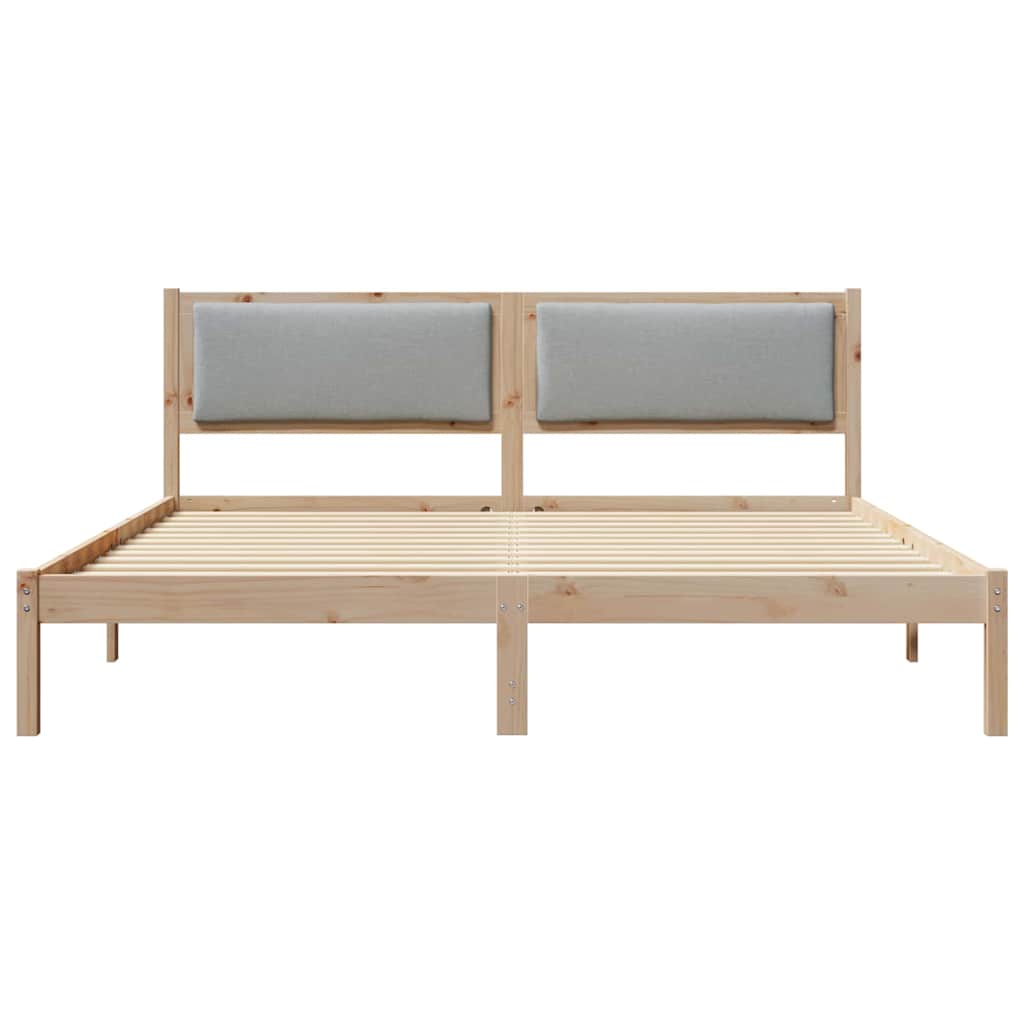 Cadre de lit Gris clair 200 x 200 cm Pin massif