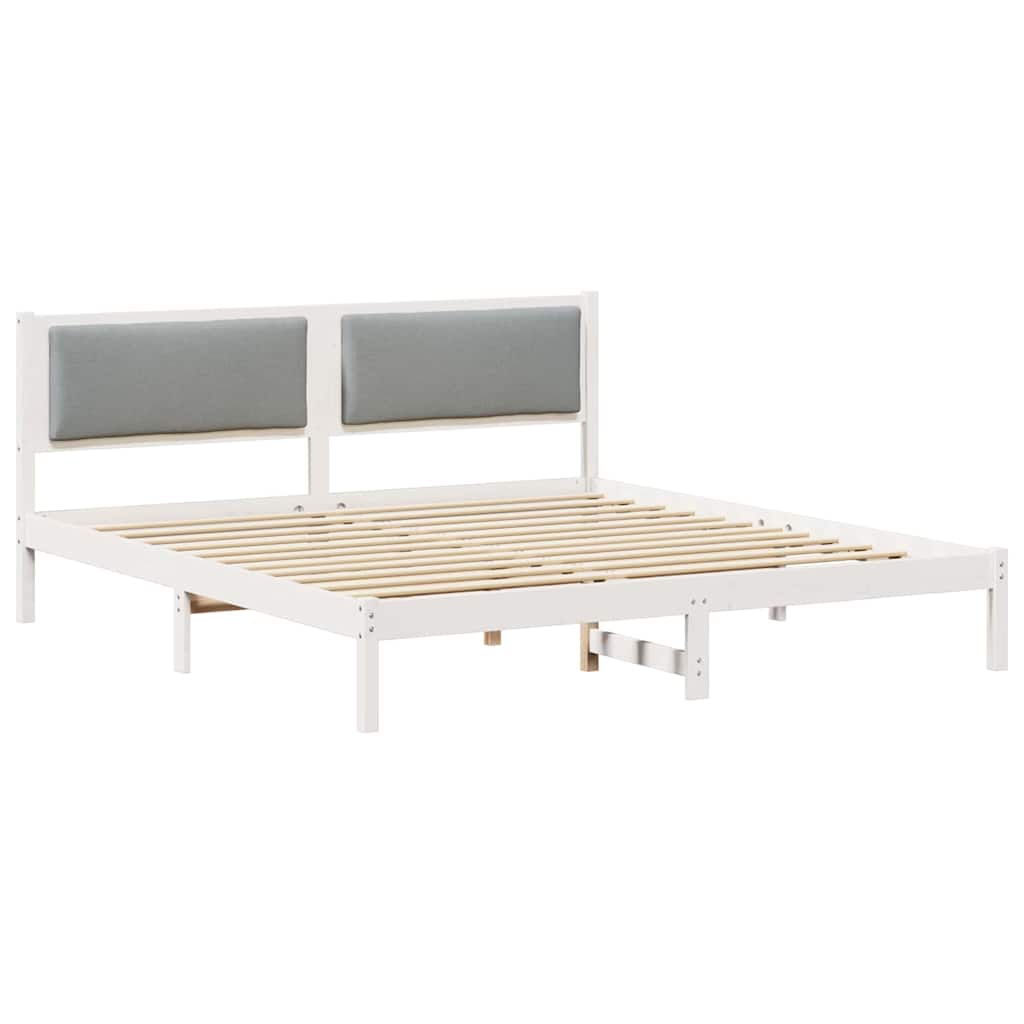 Cadre de lit Gris clair 200 x 200 cm Pin massif