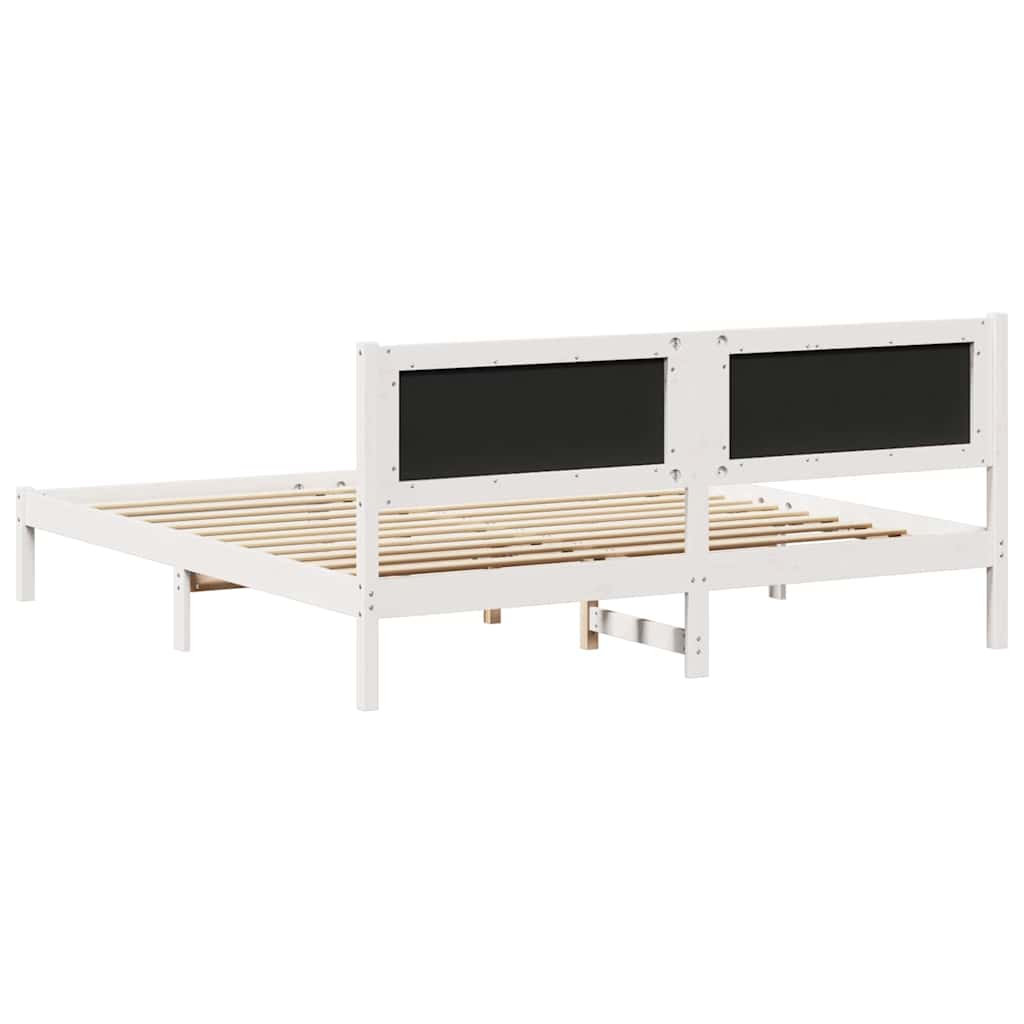Cadre de lit Gris clair 200 x 200 cm Pin massif