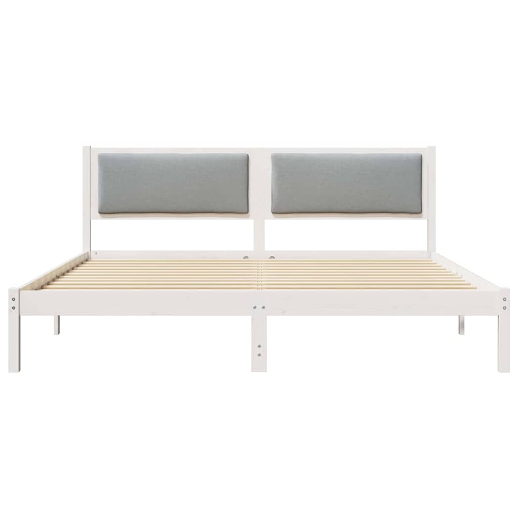 Cadre de lit Gris clair 200 x 200 cm Pin massif