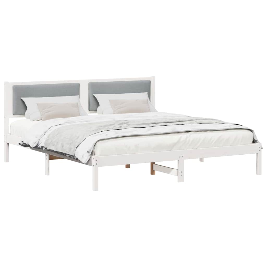 Cadre de lit Gris clair 200 x 200 cm Pin massif