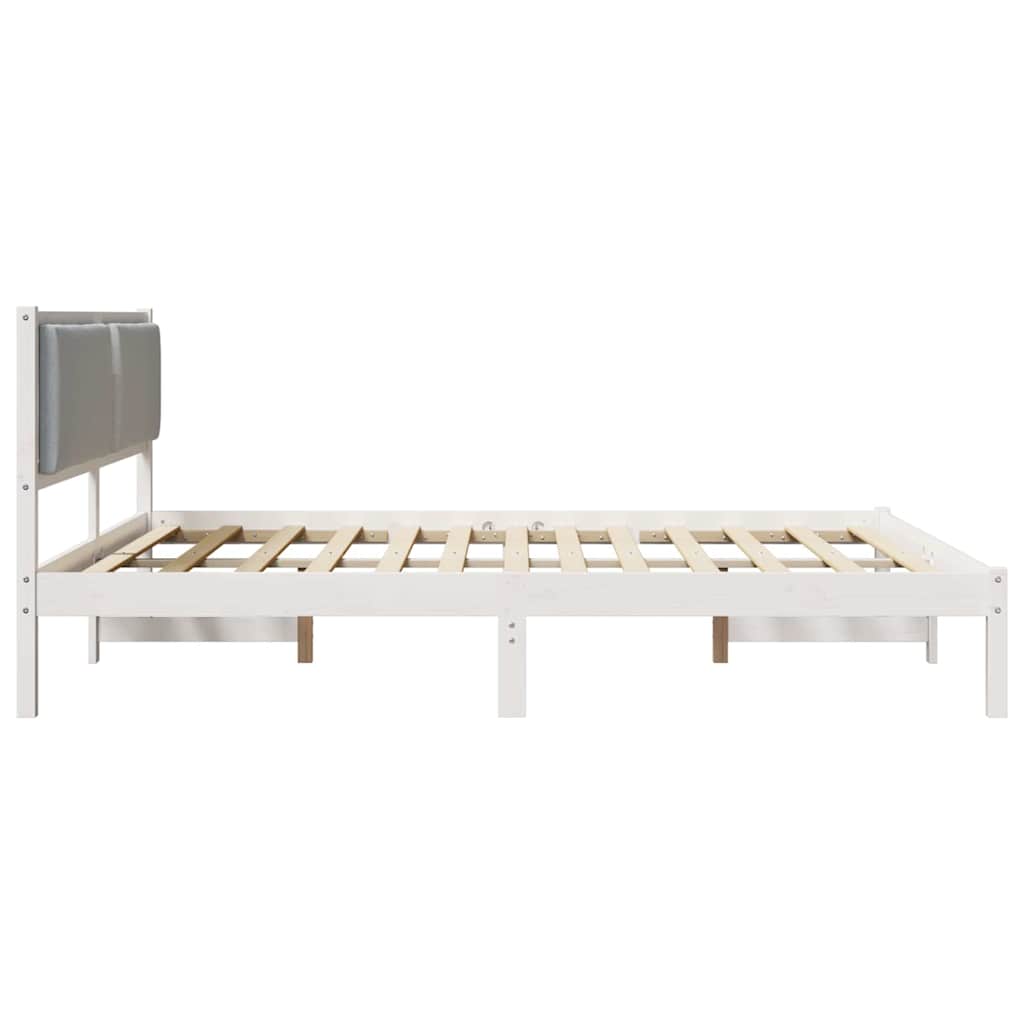 Cadre de lit Gris clair 200 x 200 cm Pin massif