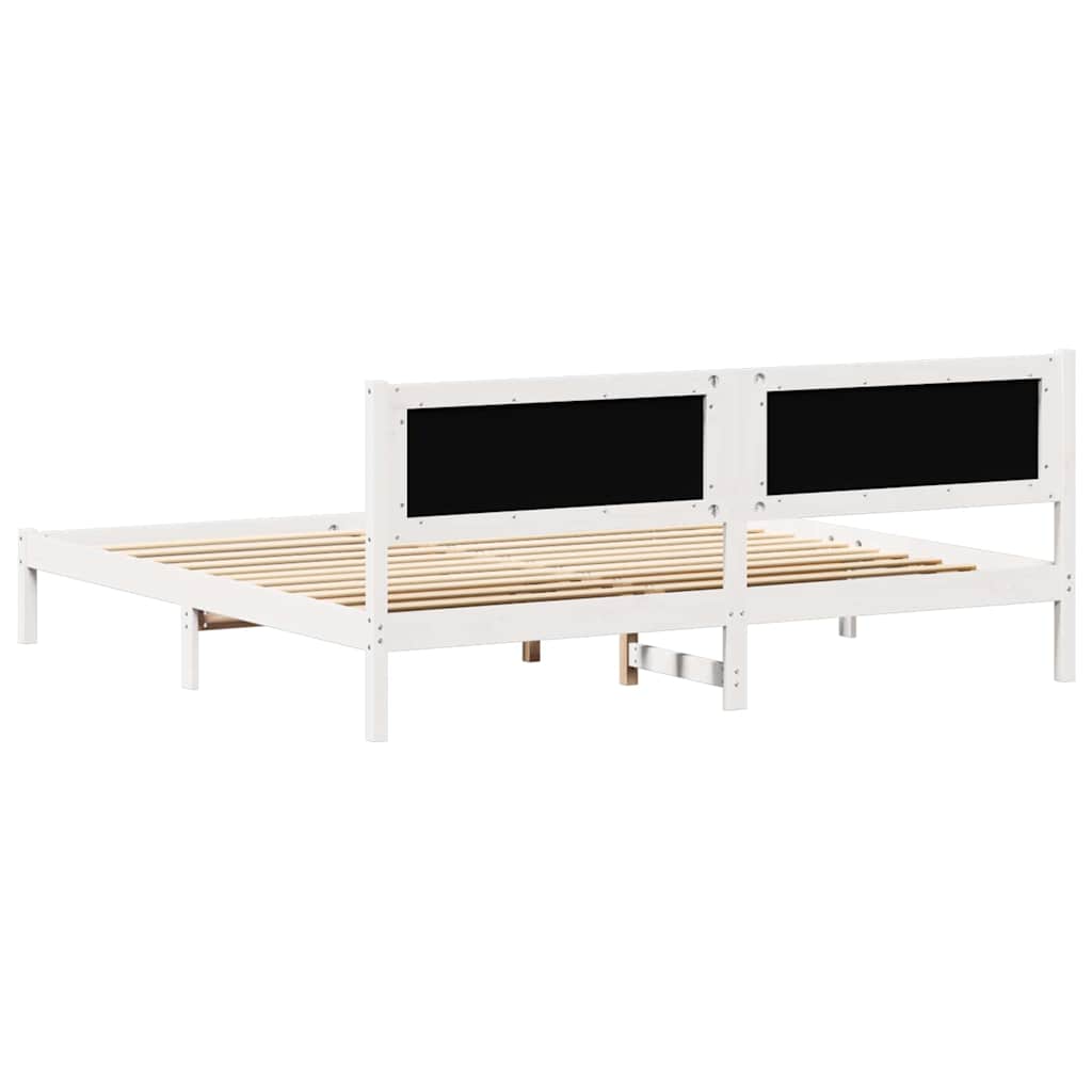 Cadre de lit Gris clair 200 x 200 cm Pin massif - XIOS