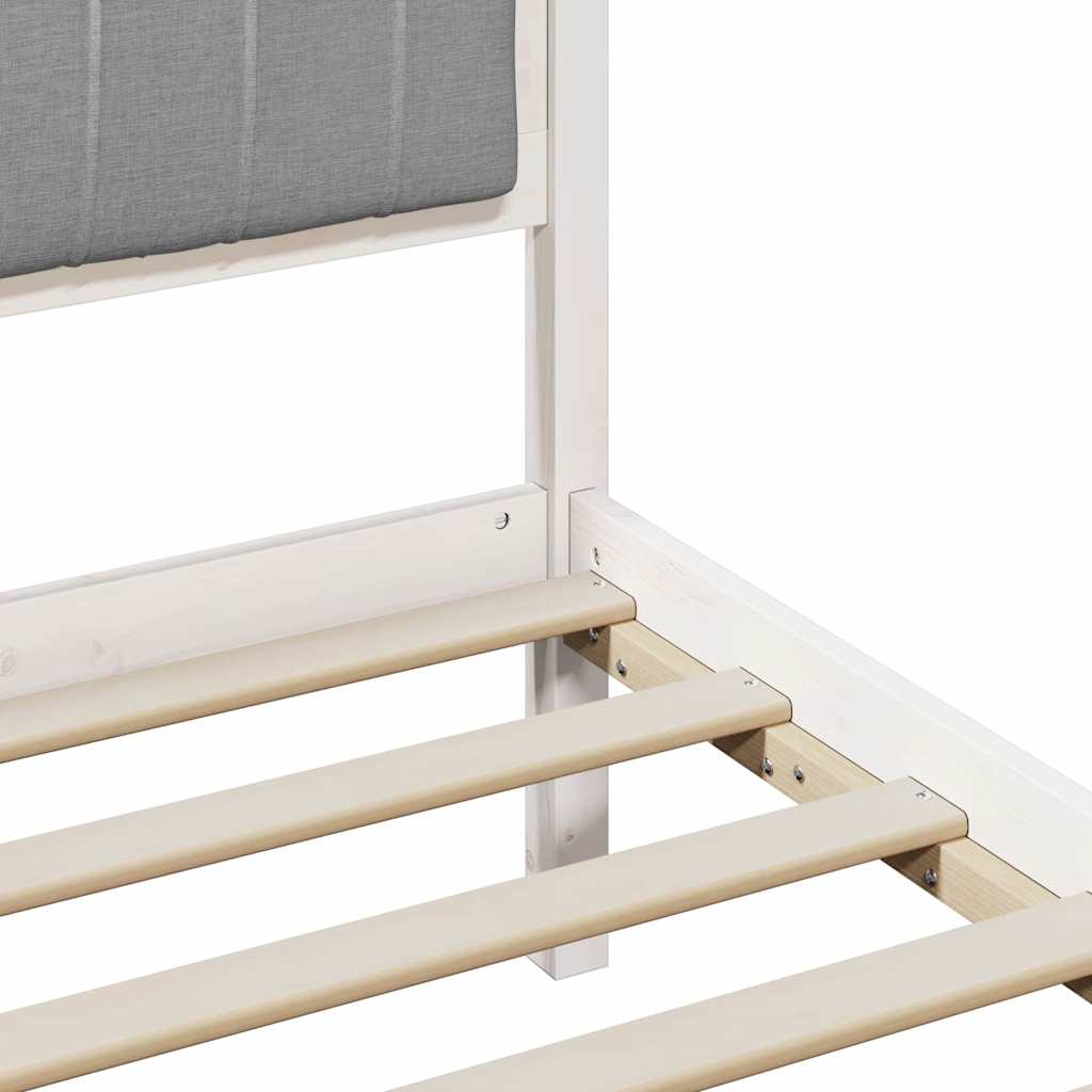 Cadre de lit Gris clair 200 x 200 cm Pin massif - XIOS
