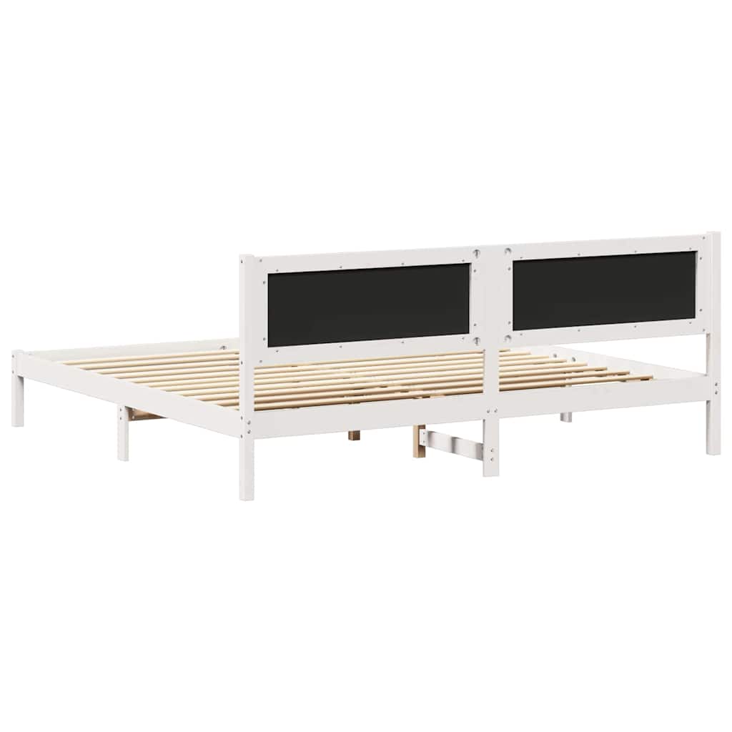 Cadre de lit Gris clair 200 x 200 cm Pin massif - XIOS