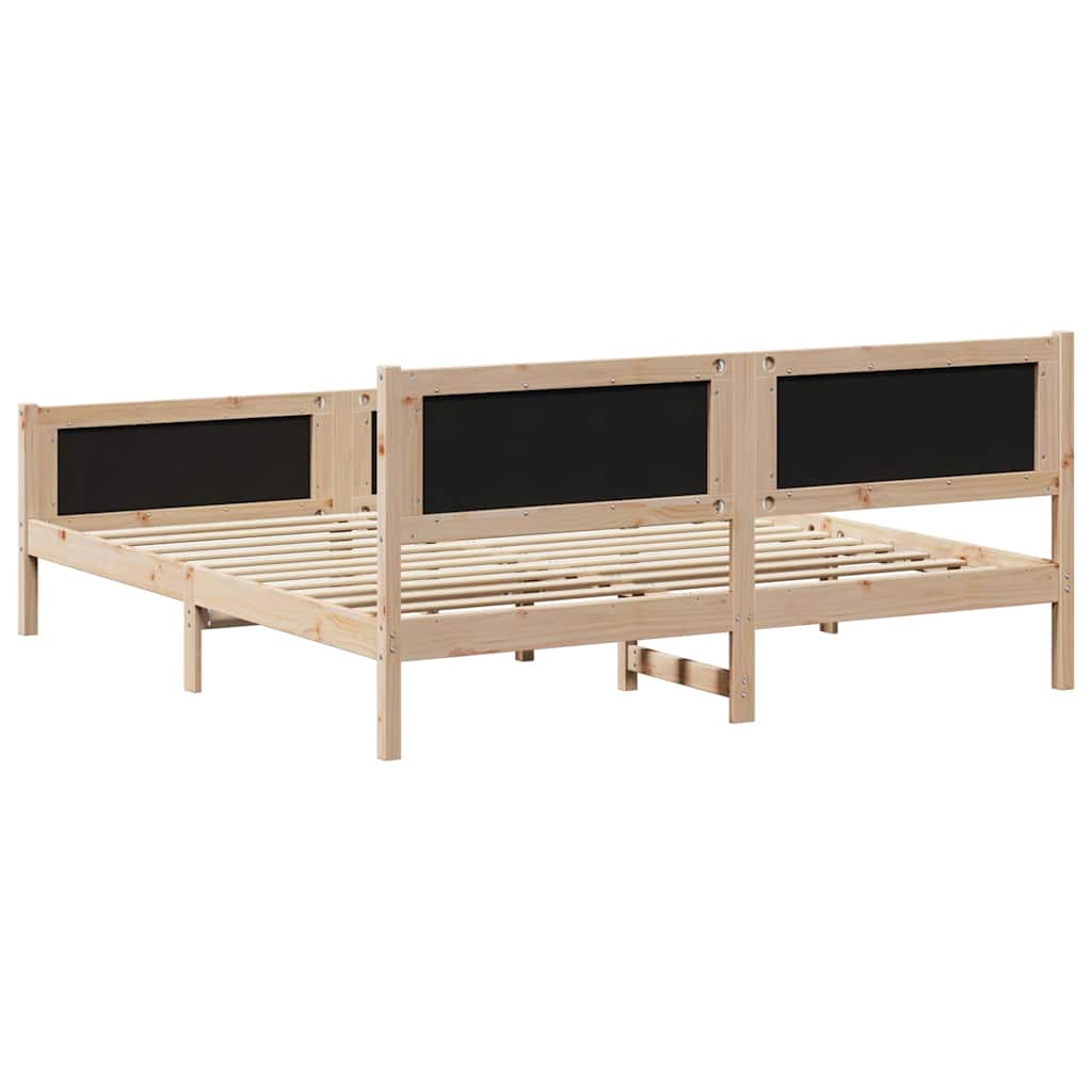 Cadre de lit avec tête de lit Taupe 200 x 200 cm tissu - XIOS