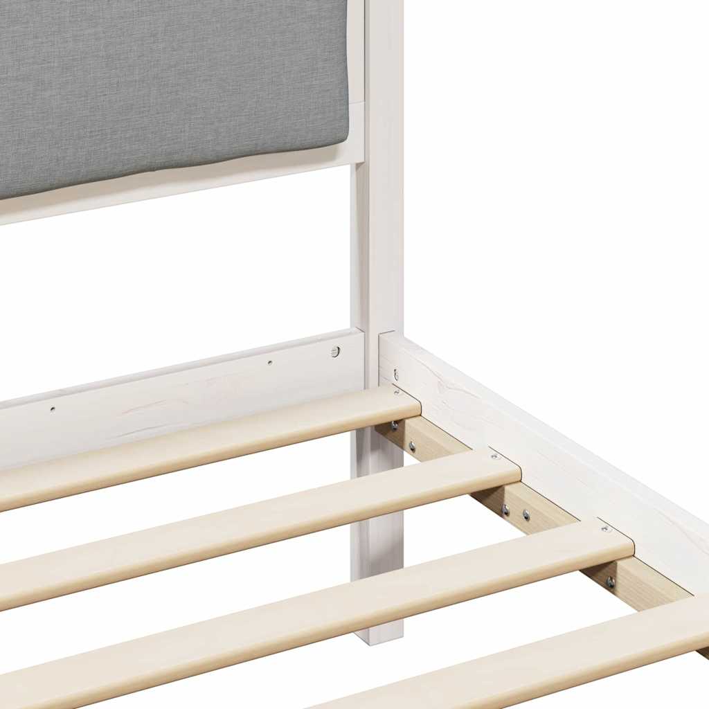 Cadre de lit avec tête de lit Gris clair 180 x 200 cm tissu - XIOS