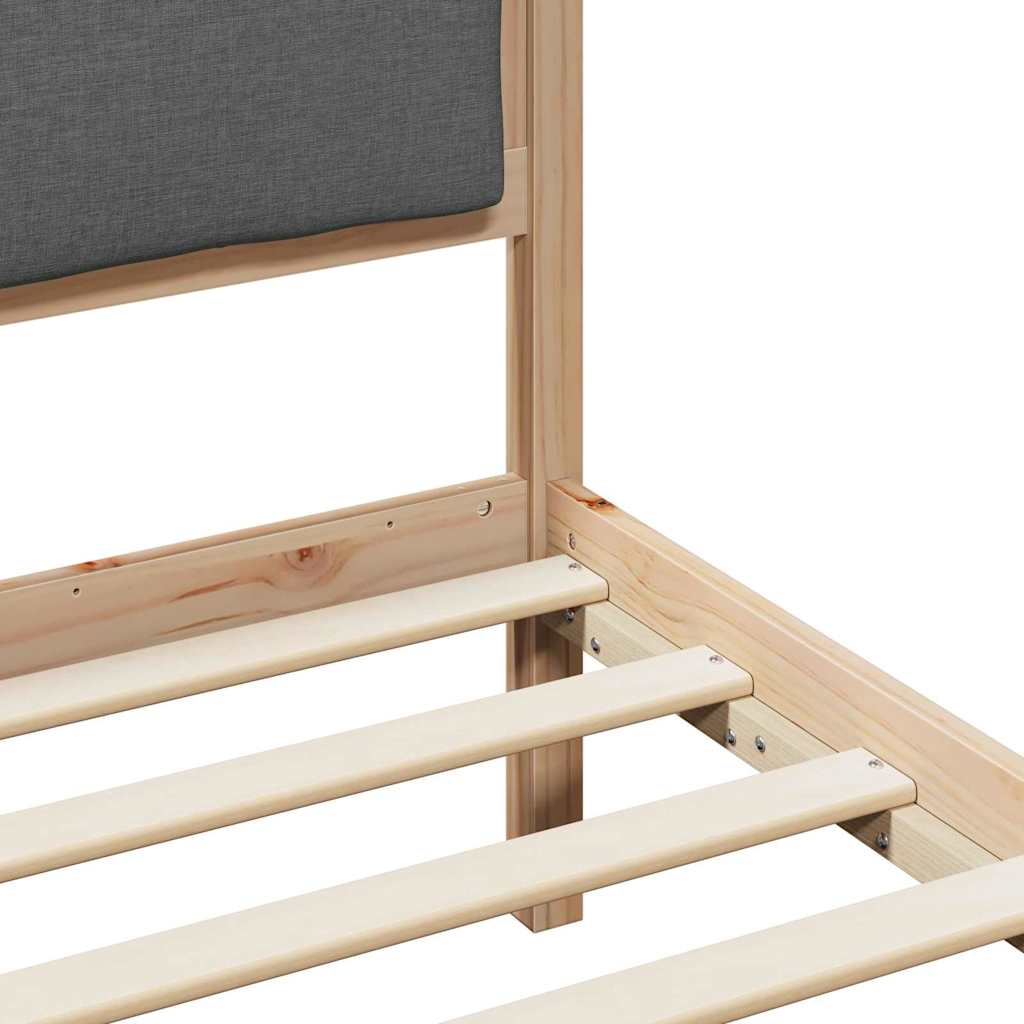 Cadre de lit avec tête de lit Gris foncé 160 x 200 cm tissu - XIOS
