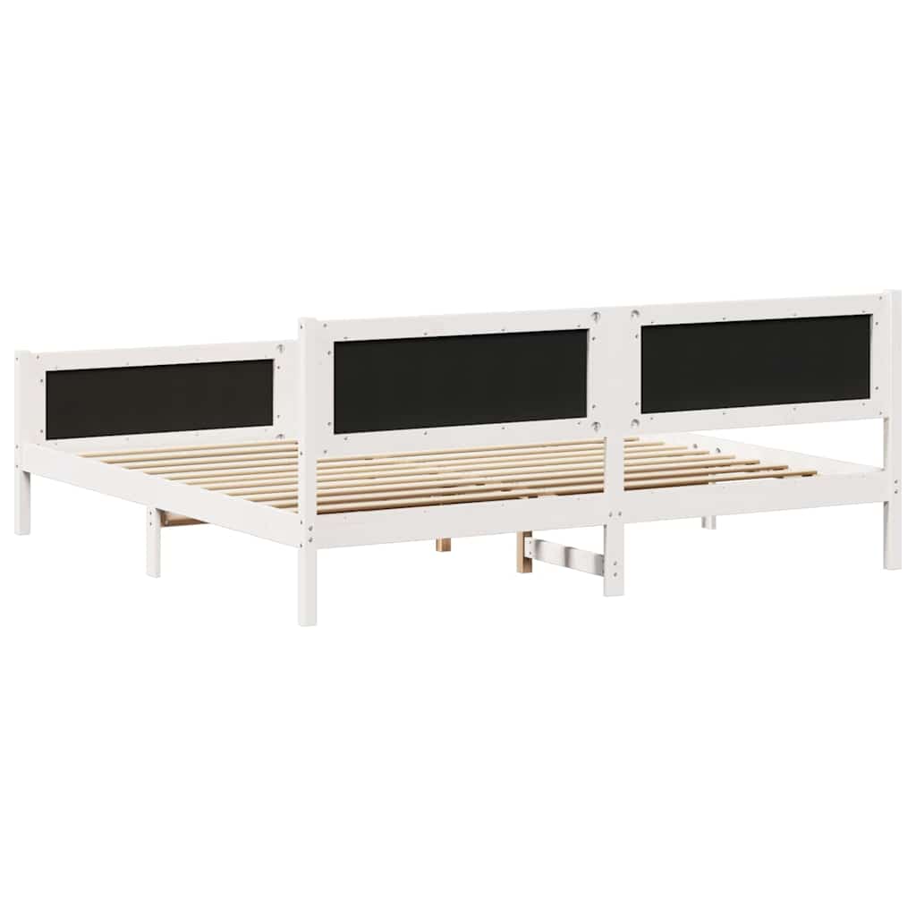 Cadre de lit Gris clair 200 x 200 cm Pin massif - XIOS