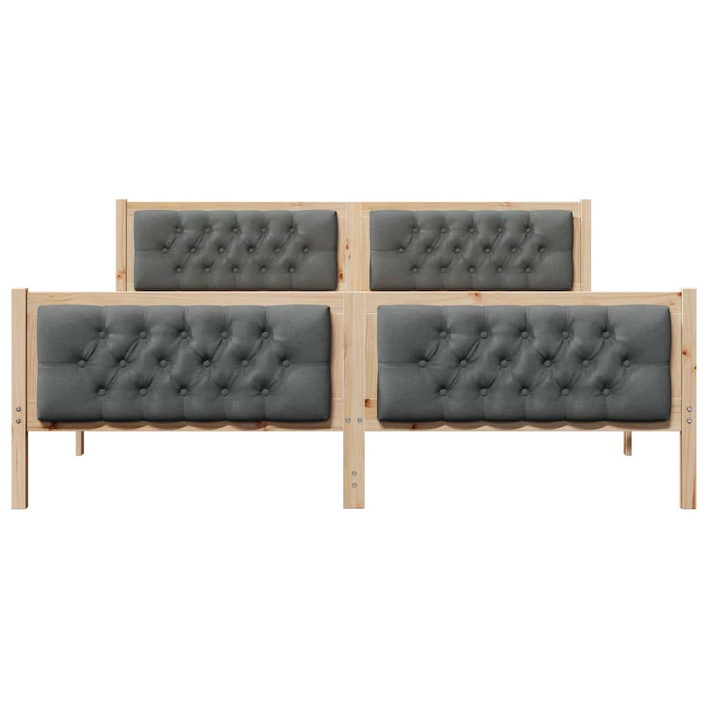 Cadre de lit Gris foncé 180 x 200 cm Pin massif - XIOS