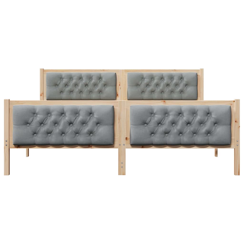 Cadre de lit Gris clair 160 x 200 cm Pin massif - XIOS