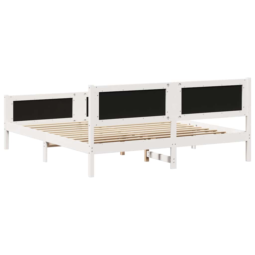 Cadre de lit Gris clair 160 x 200 cm Pin massif - XIOS