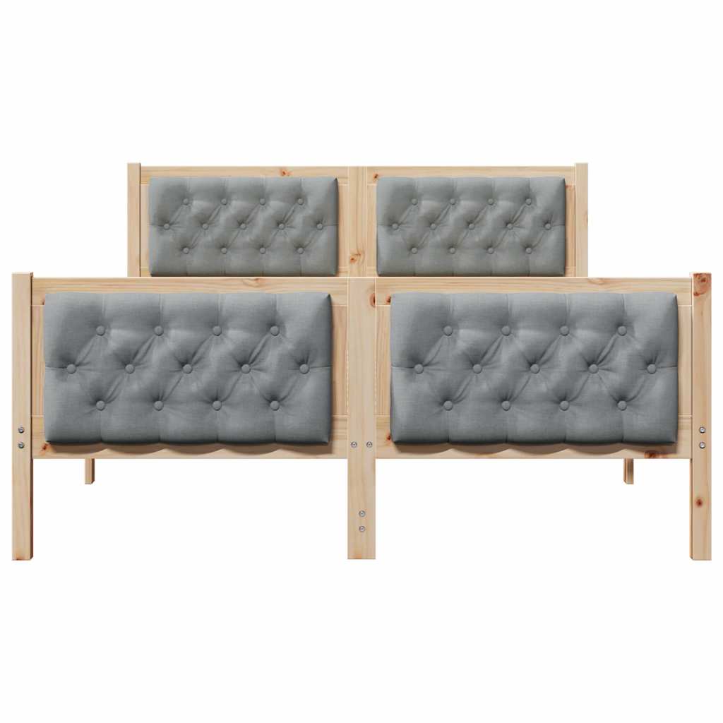 Cadre de lit Gris clair 150 x 200 cm Pin massif - XIOS