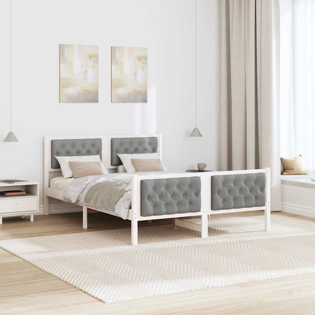 Cadre de lit Gris clair 140 x 200 cm Pin massif - XIOS