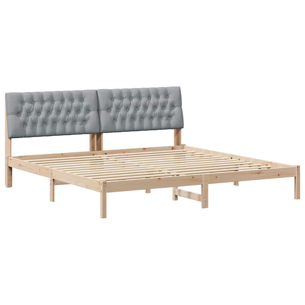 Cadre de lit avec tête de lit rembourrée Marron 200 x 200 cm - XIOS