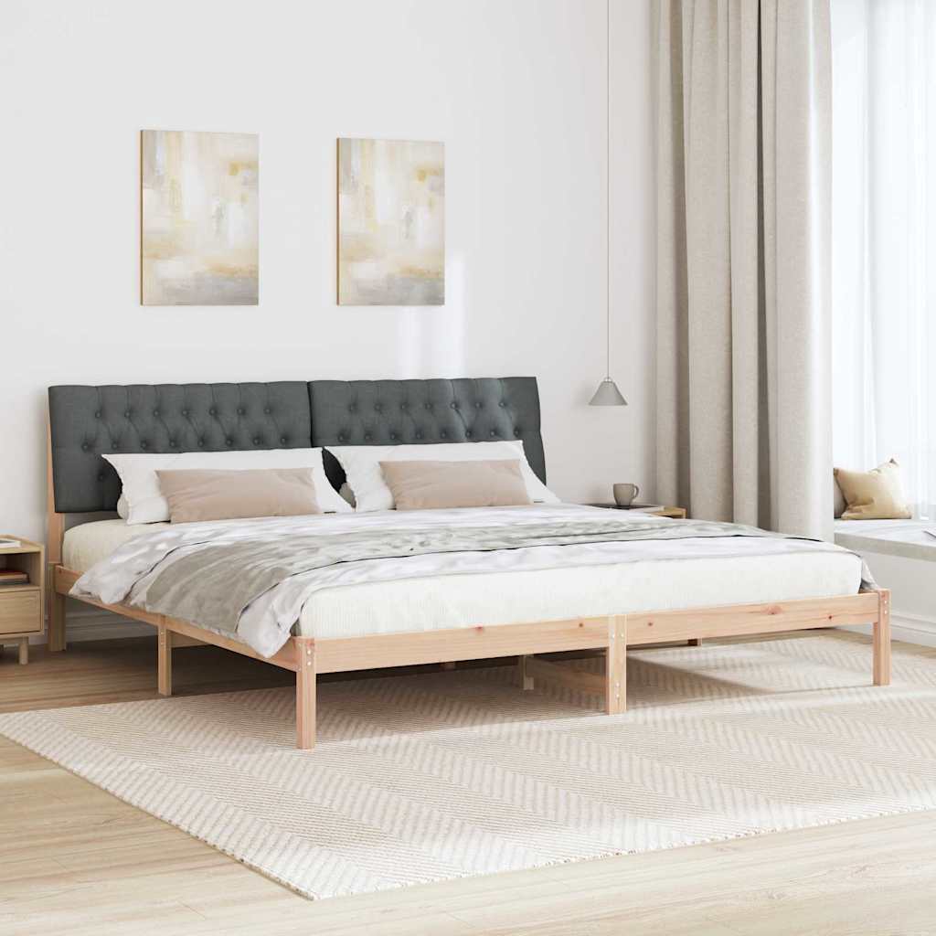 Cadre de lit avec tête de lit rembourrée Marron 200 x 200 cm - XIOS