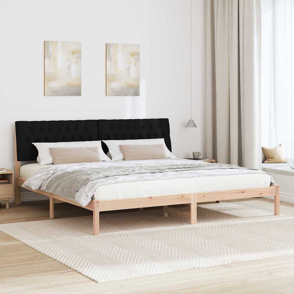 Cadre de lit avec tête de lit rembourrée Marron 200 x 200 cm - XIOS