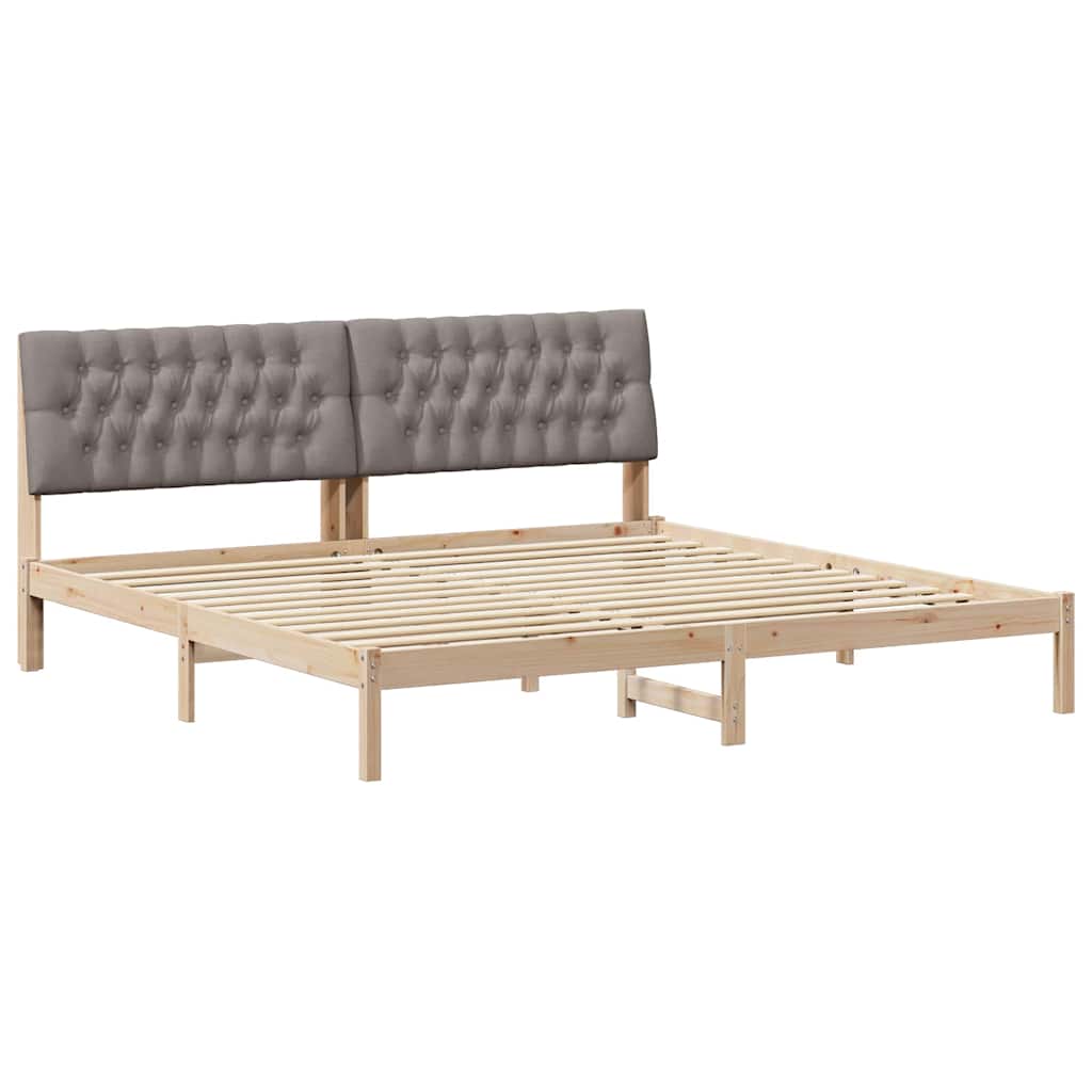 Cadre de lit avec tête de lit rembourrée Marron 200 x 200 cm - XIOS