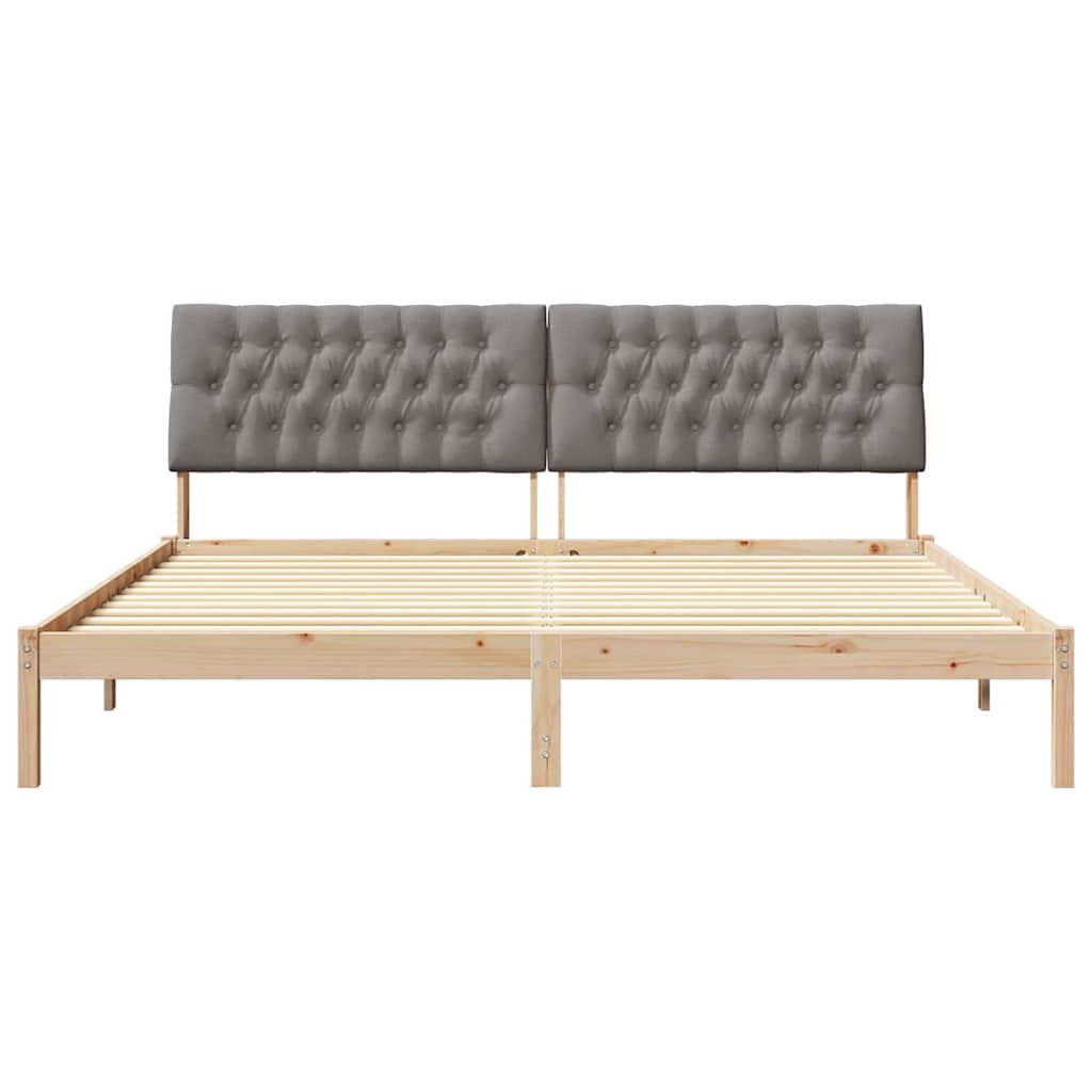 Cadre de lit avec tête de lit rembourrée Marron 200 x 200 cm - XIOS