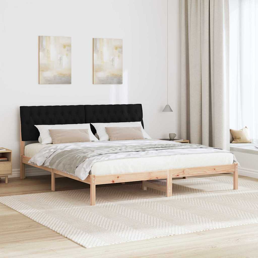 Cadre de lit avec tête de lit rembourrée Marron 180 x 200 cm - XIOS