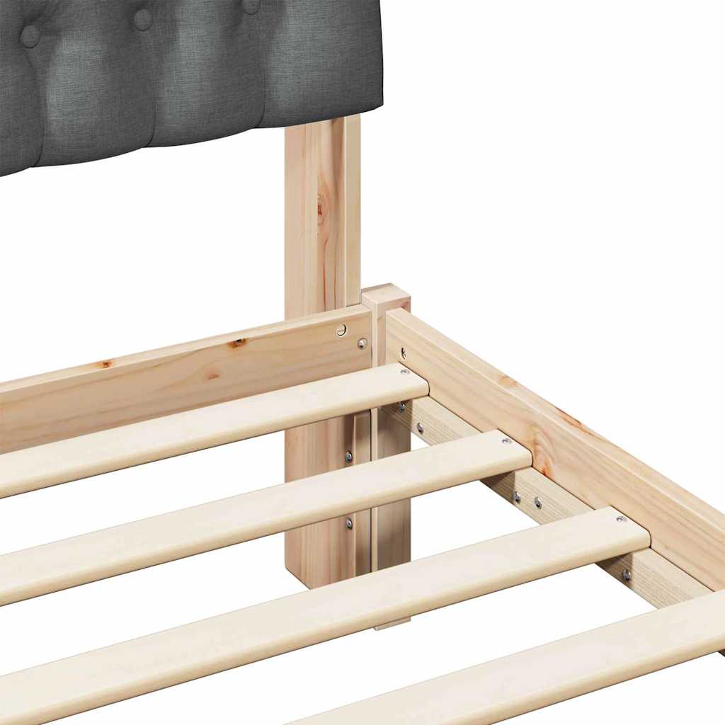 Cadre de lit avec tête de lit rembourrée Marron 160 x 200 cm - XIOS