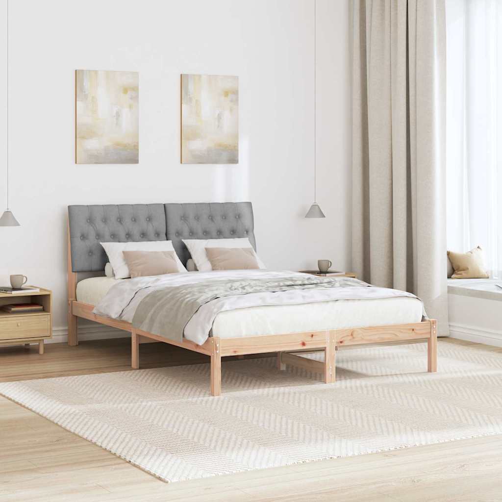 Cadre de lit avec tête de lit rembourrée Marron 150 x 200 cm - XIOS