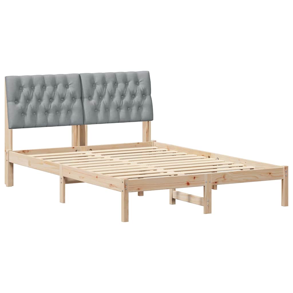 Cadre de lit avec tête de lit rembourrée Marron 150 x 200 cm - XIOS