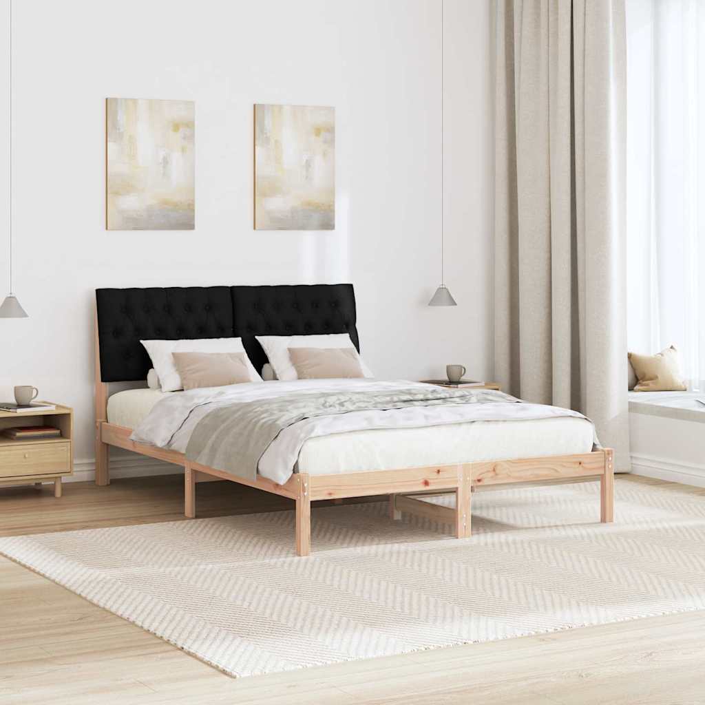 Cadre de lit avec tête de lit rembourrée Marron 150 x 200 cm - XIOS