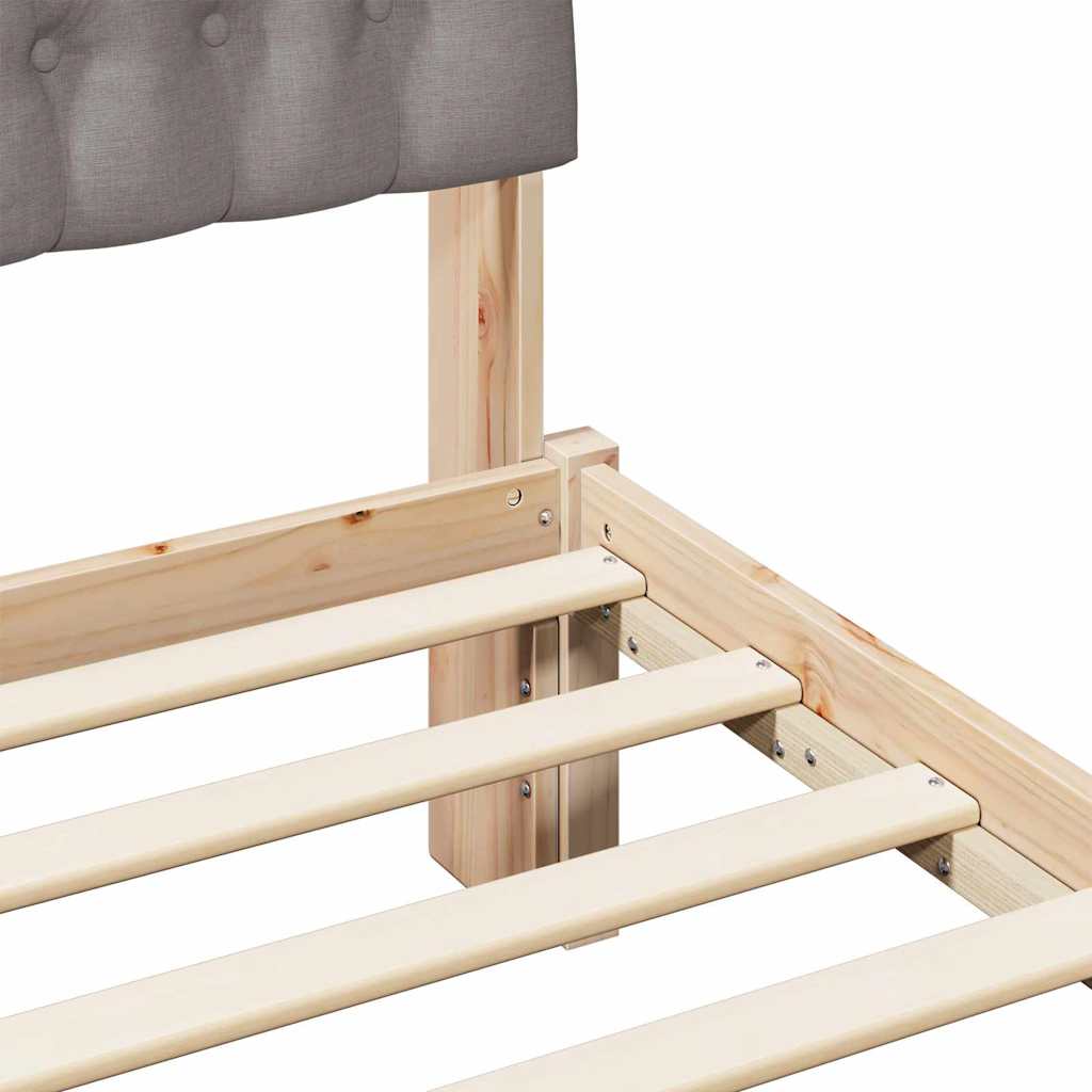 Cadre de lit avec tête de lit rembourrée Marron 150 x 200 cm - XIOS