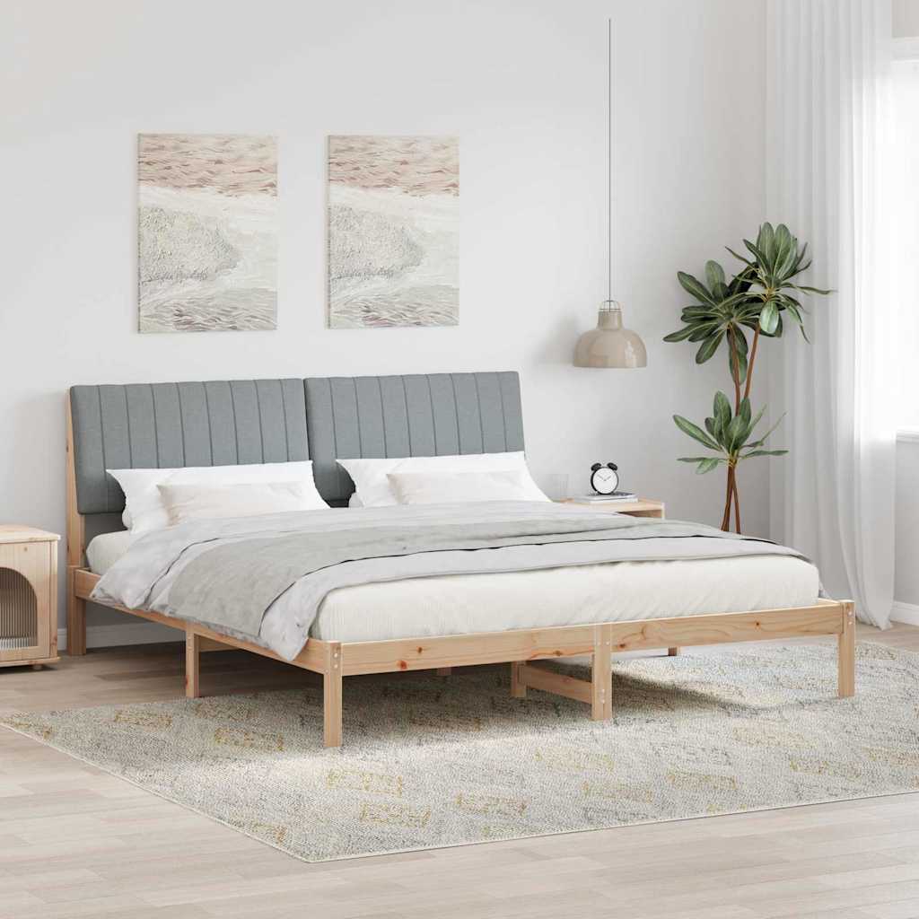 Cadre de lit avec tête de lit Marron 180 x 200 cm Pin massif - XIOS