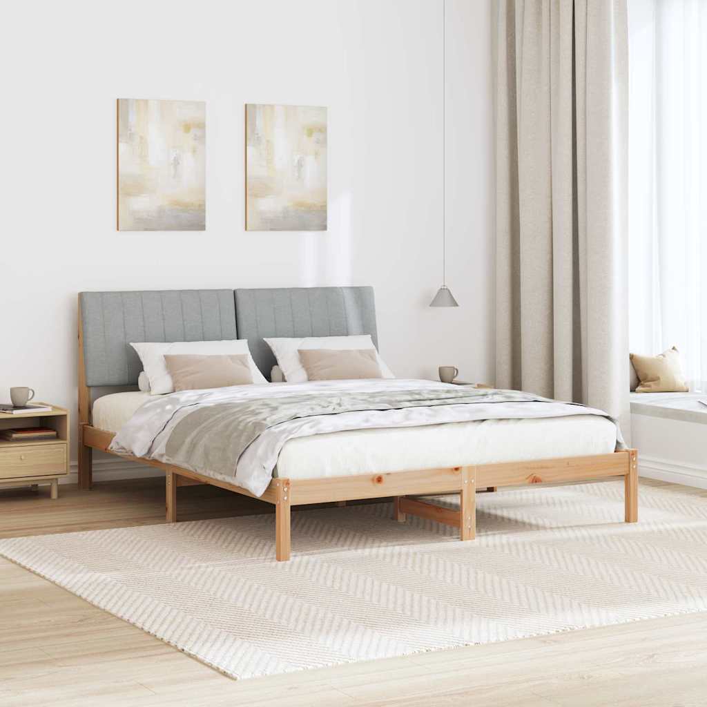 Cadre de lit avec tête de lit Marron 180 x 200 cm Pin massif - XIOS