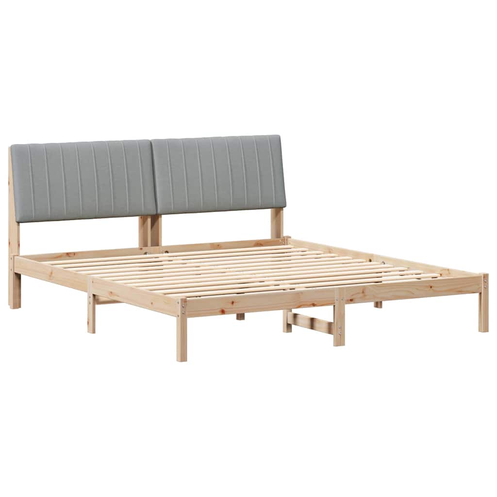 Cadre de lit avec tête de lit Marron 180 x 200 cm Pin massif - XIOS