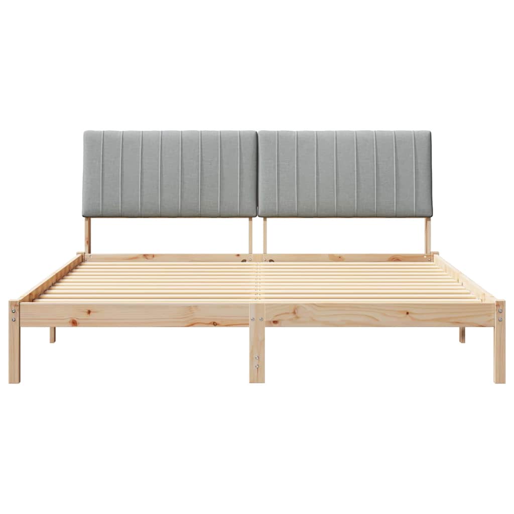 Cadre de lit avec tête de lit Marron 180 x 200 cm Pin massif - XIOS
