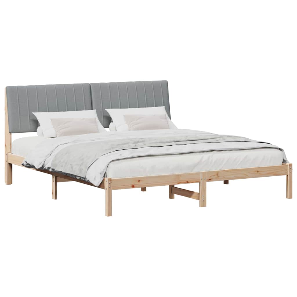 Cadre de lit avec tête de lit Marron 180 x 200 cm Pin massif - XIOS