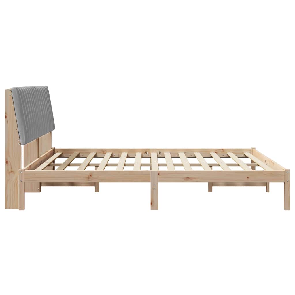 Cadre de lit avec tête de lit Marron 180 x 200 cm Pin massif - XIOS