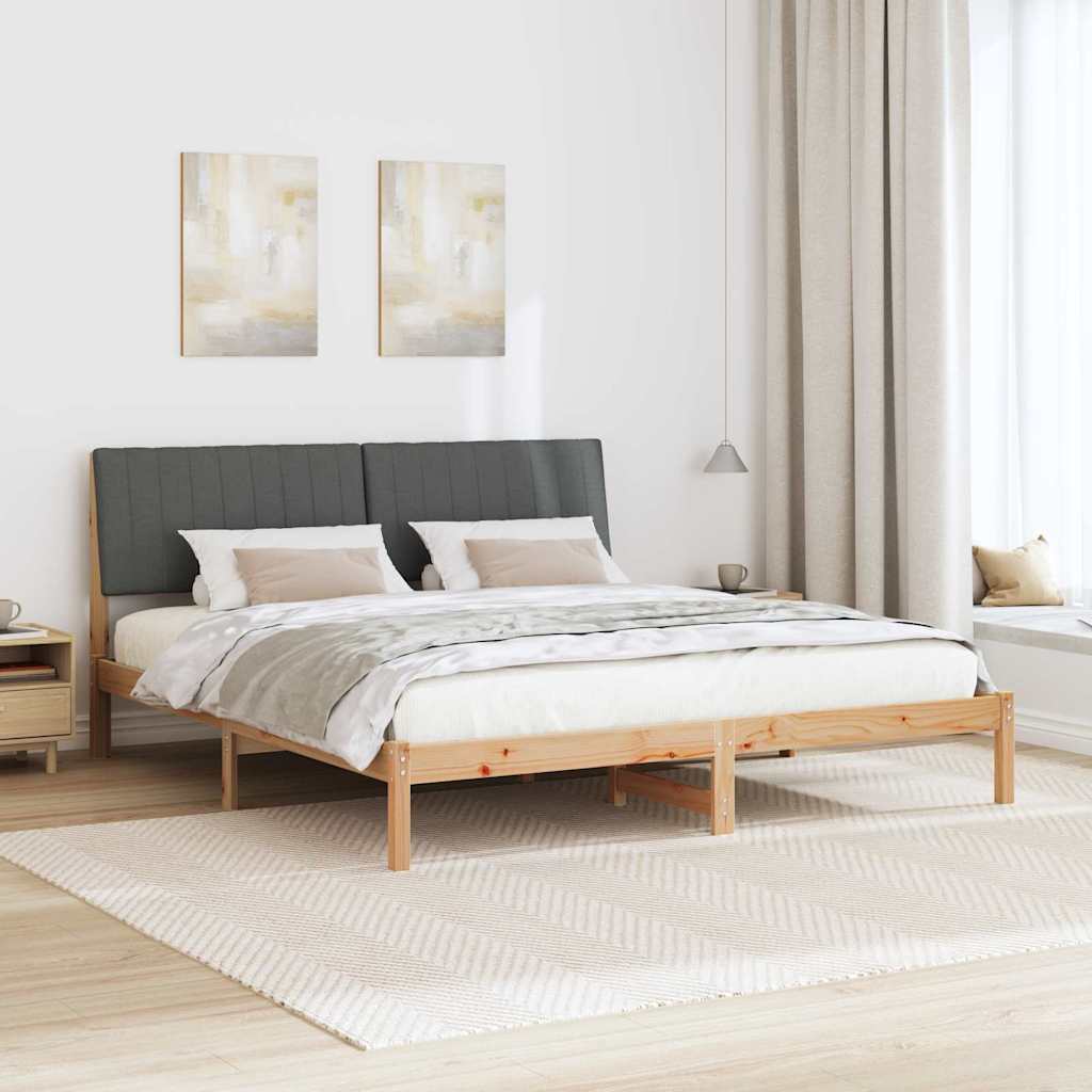 Cadre de lit avec tête de lit Marron 180 x 200 cm Pin massif - XIOS