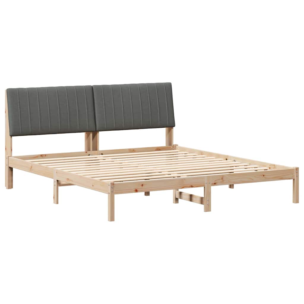 Cadre de lit avec tête de lit Marron 180 x 200 cm Pin massif - XIOS