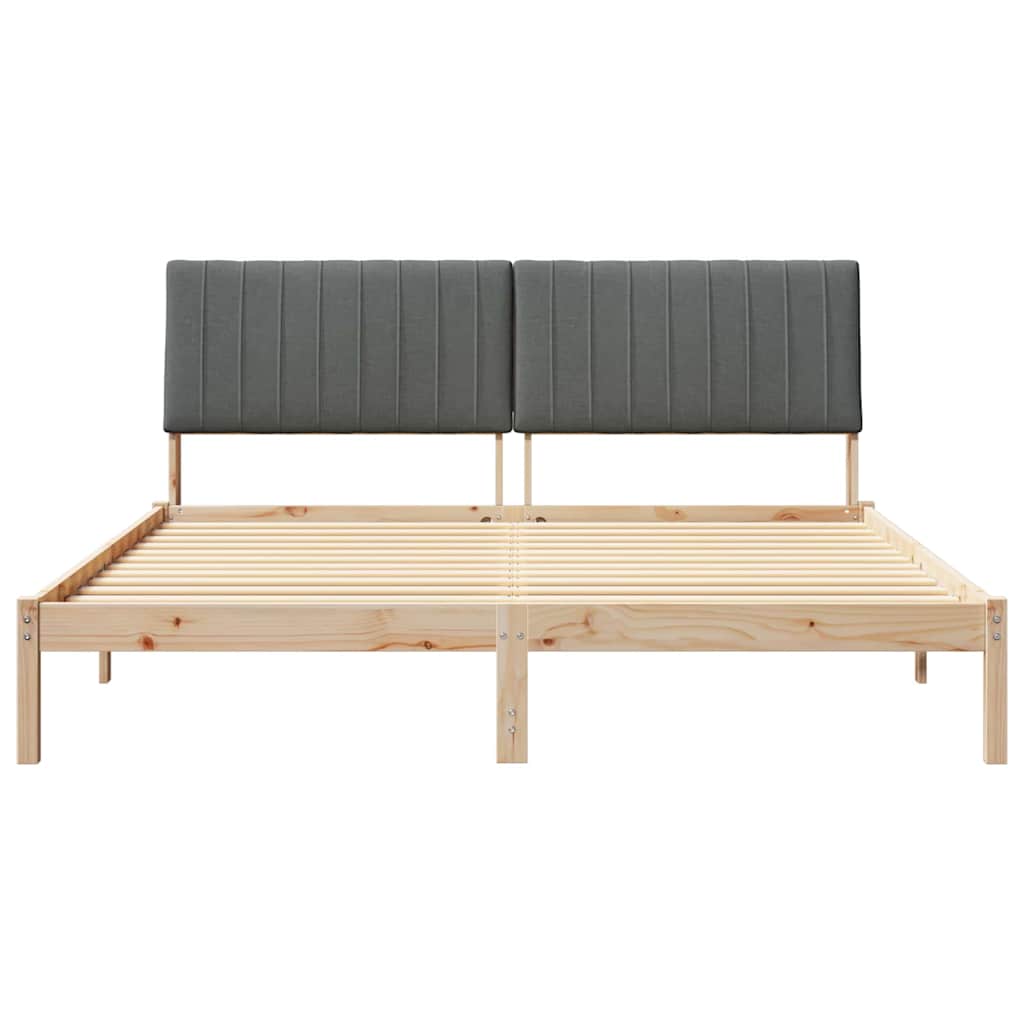 Cadre de lit avec tête de lit Marron 180 x 200 cm Pin massif - XIOS