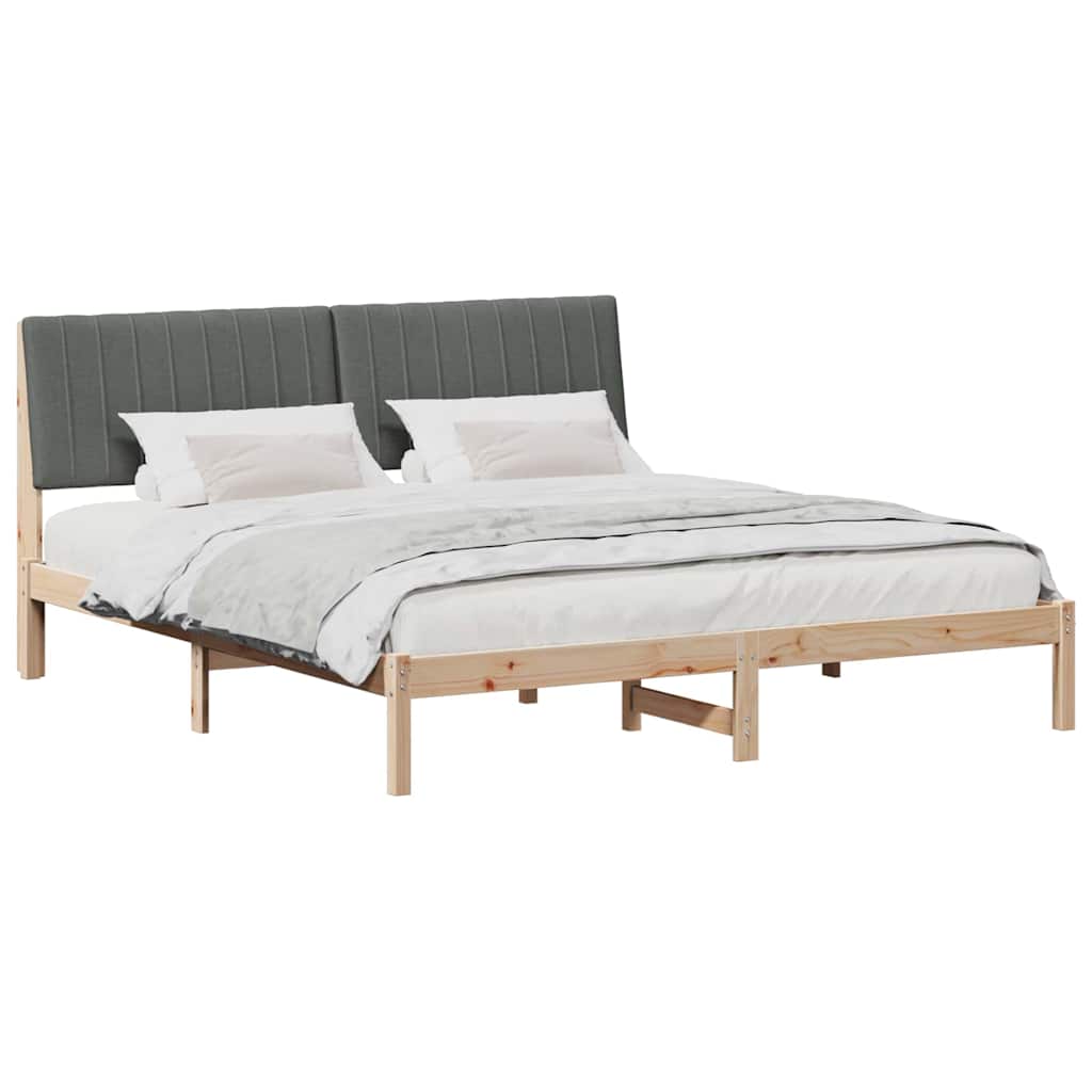 Cadre de lit avec tête de lit Marron 180 x 200 cm Pin massif - XIOS