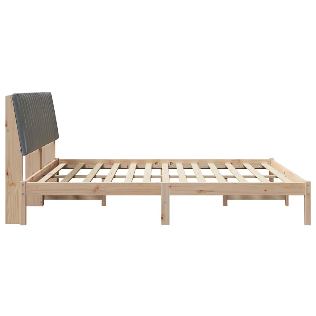 Cadre de lit avec tête de lit Marron 180 x 200 cm Pin massif - XIOS