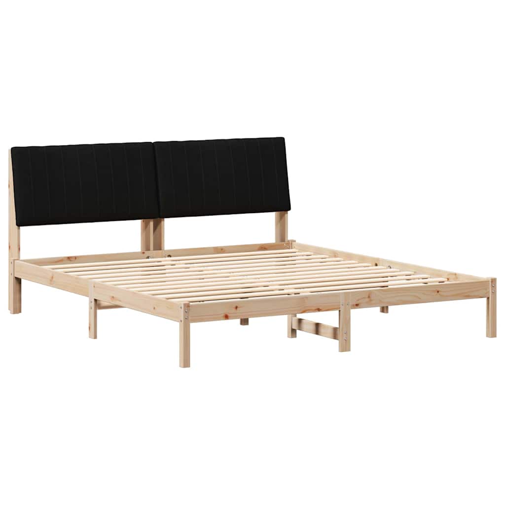 Cadre de lit avec tête de lit Marron 180 x 200 cm Pin massif - XIOS