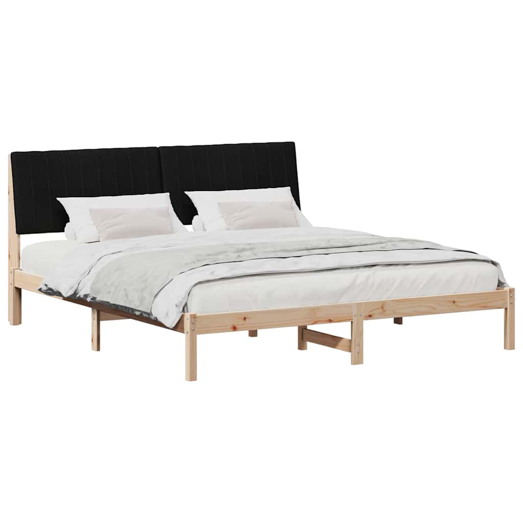 Cadre de lit avec tête de lit Marron 180 x 200 cm Pin massif - XIOS